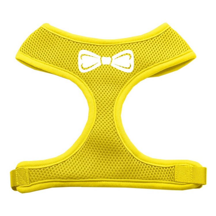 Bow Tie Screen Print Screen Print Mesh Pet Harness Yellow